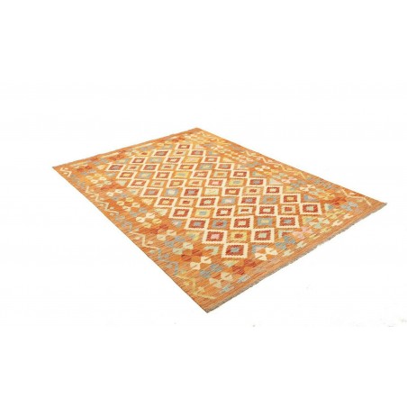 Tappeto Kilim Afghanistan arancione marrone 148x199