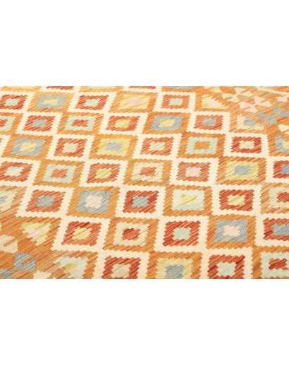 Tappeto Kilim Afghanistan arancione marrone 148x199
