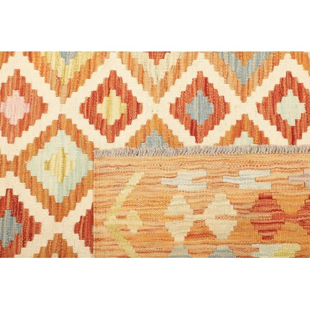 Tappeto Kilim Afghanistan arancione marrone 148x199