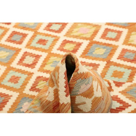 Tappeto Kilim Afghanistan arancione marrone 148x199