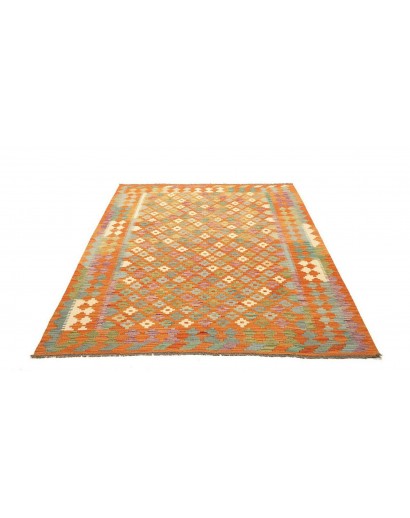 Tappeto Kilim Afghanistan marrone arancione 154x192