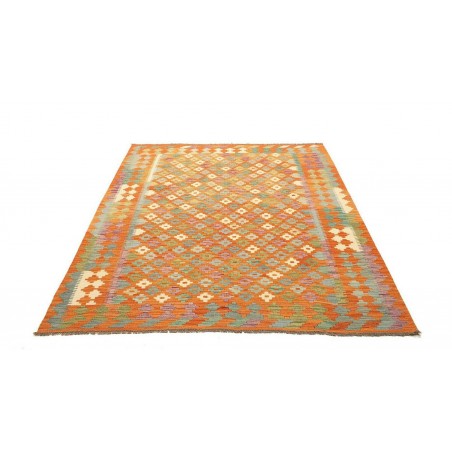 Tappeto Kilim Afghanistan marrone arancione 154x192