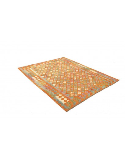 Tappeto Kilim Afghanistan marrone arancione 154x192