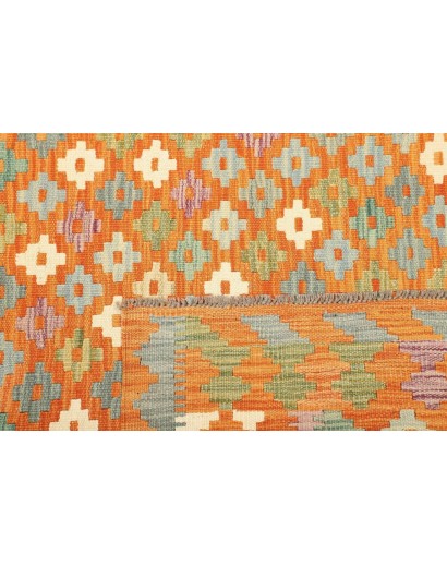 Tappeto Kilim Afghanistan marrone arancione 154x192