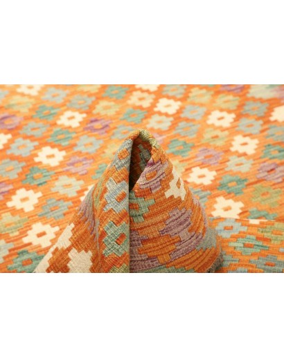 Tappeto Kilim Afghanistan marrone arancione 154x192