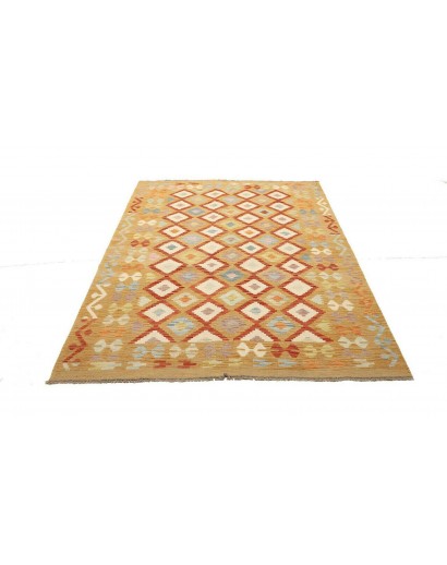 Tappeto Kilim Afghanistan marrone bianco 150x199