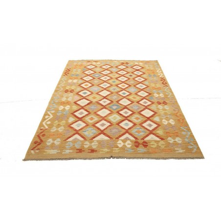 Tappeto Kilim Afghanistan marrone bianco 150x199