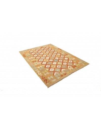 Tappeto Kilim Afghanistan marrone bianco 150x199