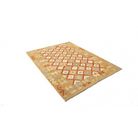 Tappeto Kilim Afghanistan marrone bianco 150x199