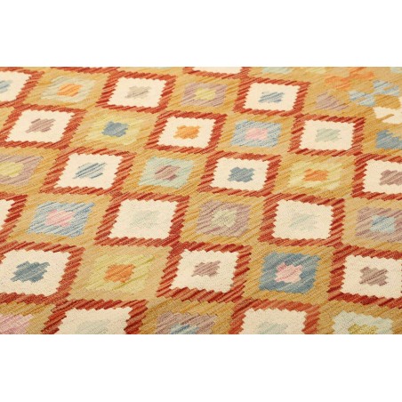 Tappeto Kilim Afghanistan marrone bianco 150x199