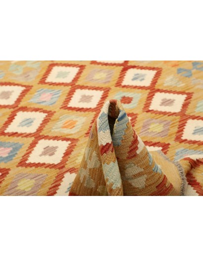 Tappeto Kilim Afghanistan marrone bianco 150x199