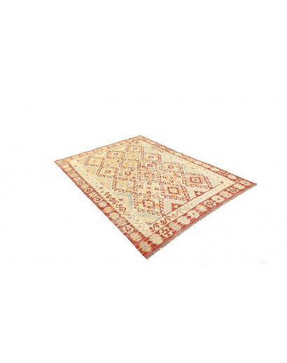 Tappeto Kilim Afghanistan giallo marrone 159x207