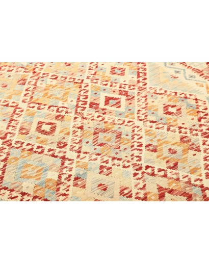 Tappeto Kilim Afghanistan giallo marrone 159x207