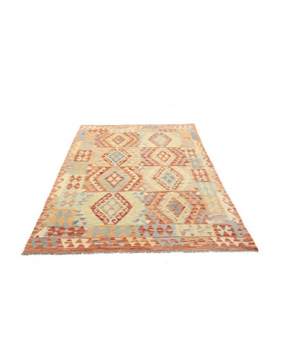 Tappeto Kilim Afghanistan marrone arancione 149x196