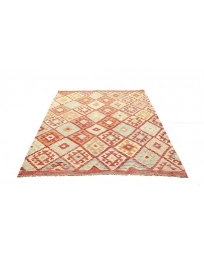 Tappeto Kilim Afghanistan marrone rosso 160x194