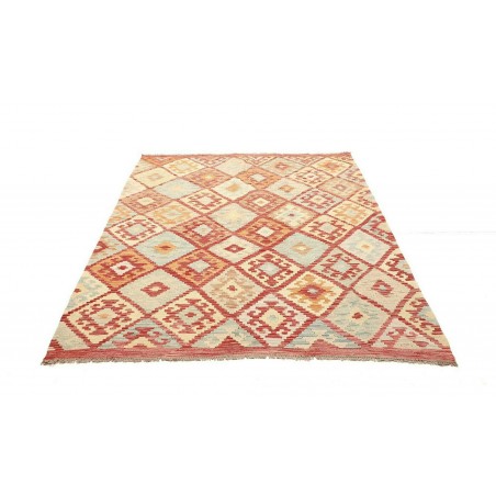 Tappeto Kilim Afghanistan marrone rosso 160x194