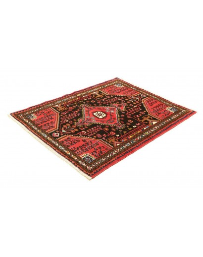 Tappeto Hamadan Persia grigio marrone 107x139