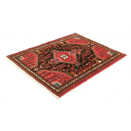 Tappeto Hamadan Persia grigio marrone 107x139