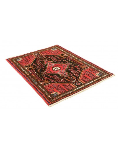 Tappeto Hamadan Persia grigio marrone 107x139
