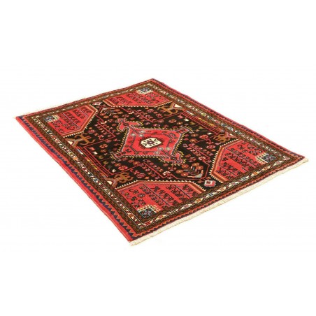 Tappeto Hamadan Persia grigio marrone 107x139