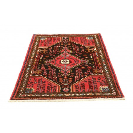 Tappeto Hamadan Persia grigio marrone 107x139