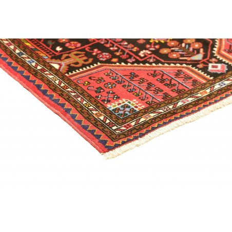 Tappeto Hamadan Persia grigio marrone 107x139