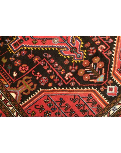 Tappeto Hamadan Persia grigio marrone 107x139