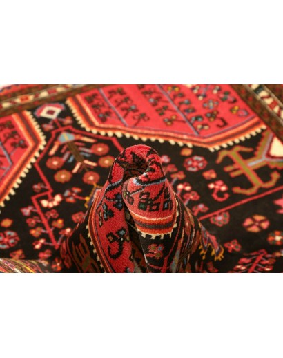 Tappeto Hamadan Persia grigio marrone 107x139