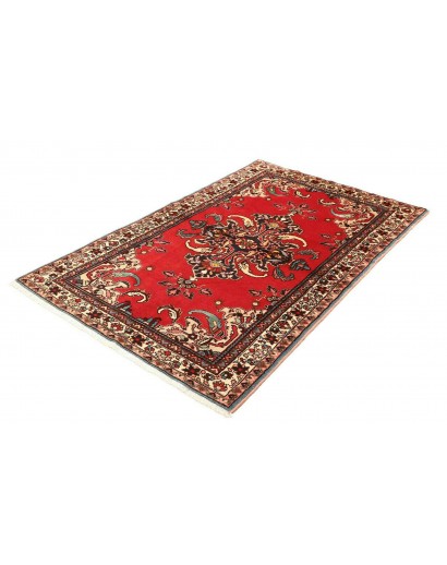 Tappeto Hamadan Persia rosso grigio 106x152