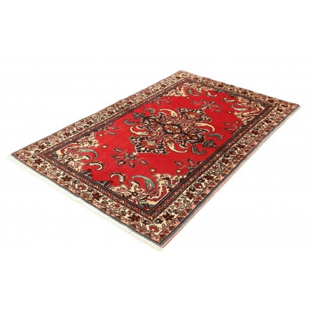 Tappeto Hamadan Persia rosso grigio 106x152