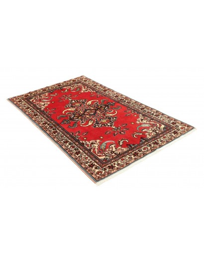 Tappeto Hamadan Persia rosso grigio 106x152