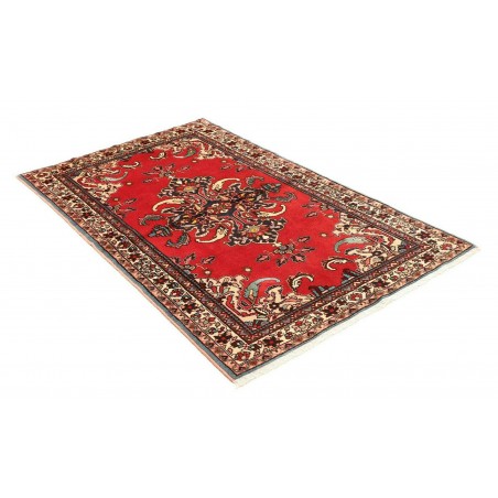 Tappeto Hamadan Persia rosso grigio 106x152