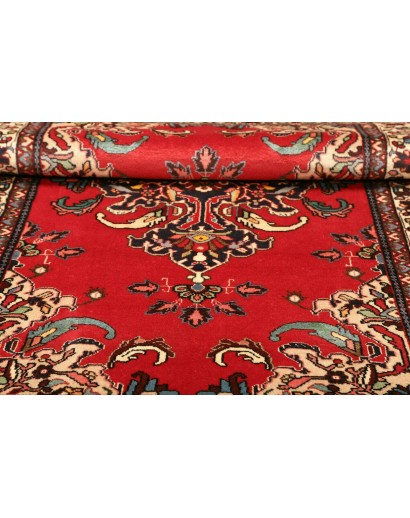 Tappeto Hamadan Persia rosso grigio 106x152