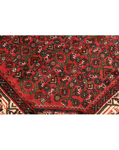 Tappeto Hamadan Persia grigio giallo 114x148