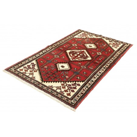 Tappeto Hamadan Persia marrone giallo 107x176