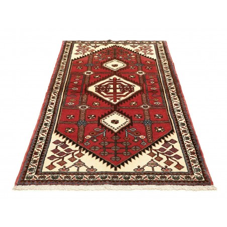 Tappeto Hamadan Persia marrone giallo 107x176