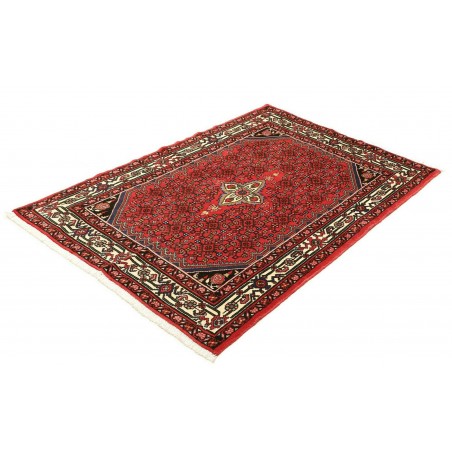 Tappeto Hamadan Persia marrone blu 106x147