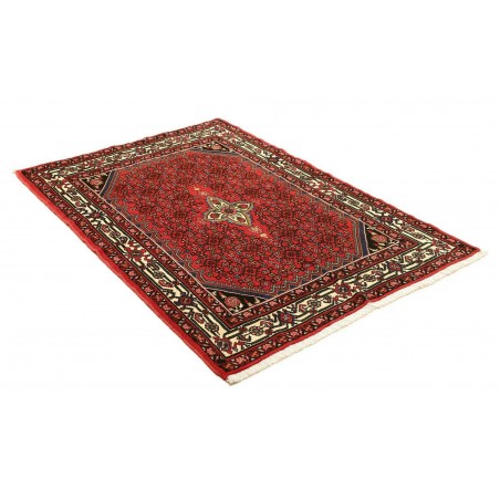 Tappeto Hamadan Persia marrone blu 106x147