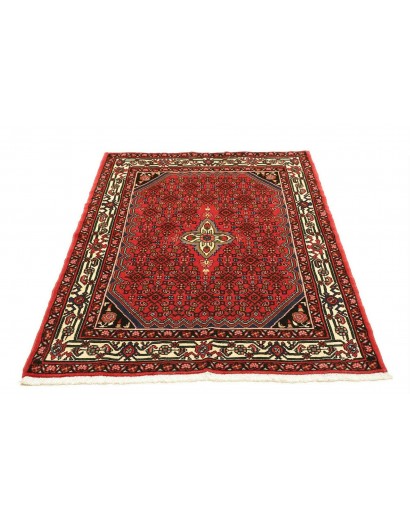 Tappeto Hamadan Persia marrone blu 106x147