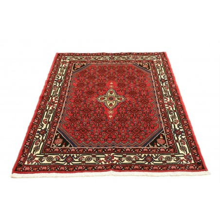 Tappeto Hamadan Persia marrone blu 106x147