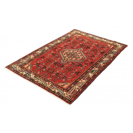 Tappeto Hamadan Persia marrone giallo 102x150