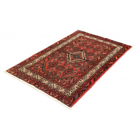 Tappeto Hamadan Persia verde marrone 100x150