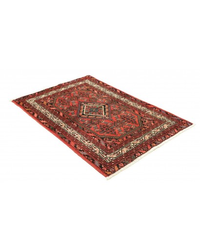 Tappeto Hamadan Persia verde marrone 100x150