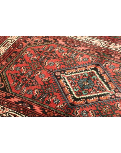 Tappeto Hamadan Persia verde marrone 100x150