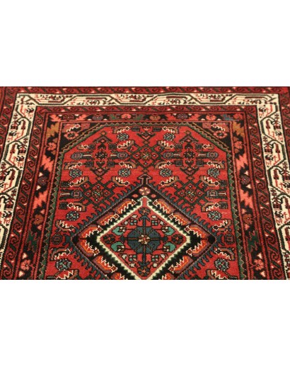 Tappeto Hamadan Persia verde marrone 100x150