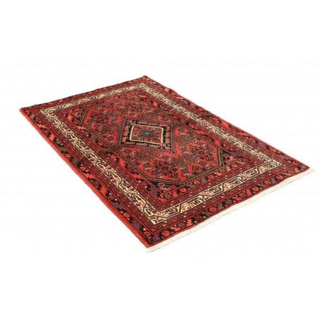 Tappeto Hamadan Persia marrone giallo 103x156