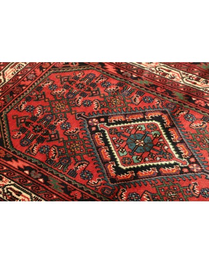 Tappeto Hamadan Persia marrone giallo 103x156
