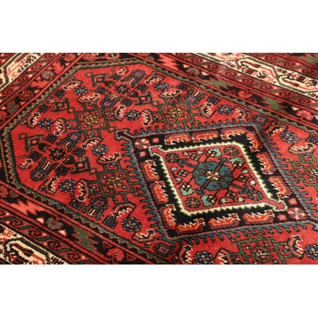 Tappeto Hamadan Persia marrone giallo 103x156