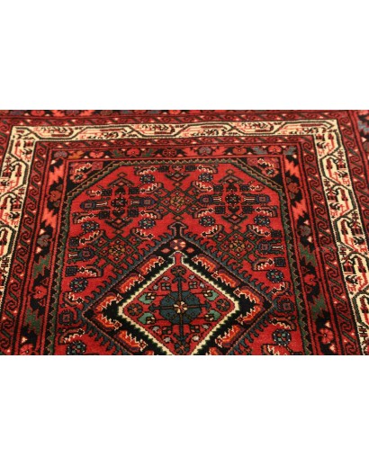 Tappeto Hamadan Persia marrone giallo 103x156