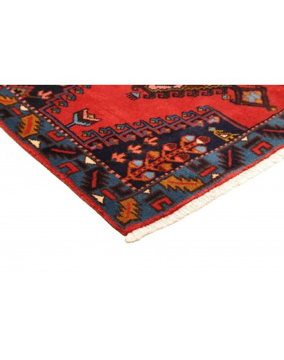 Tappeto Hamadan Persia grigio rosso 111x165